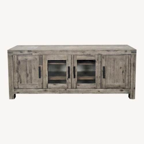 Used Macy's Rustic Wood Media Console for sale on AptDeco