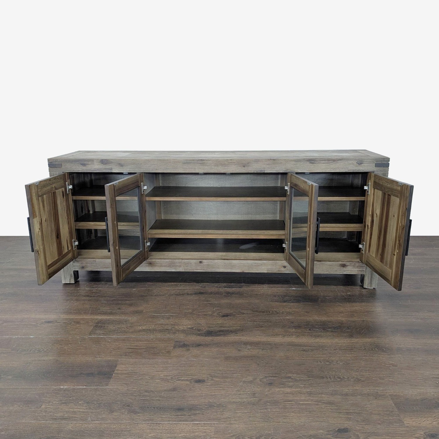 Macy's Rustic Wood Media Console - image-10