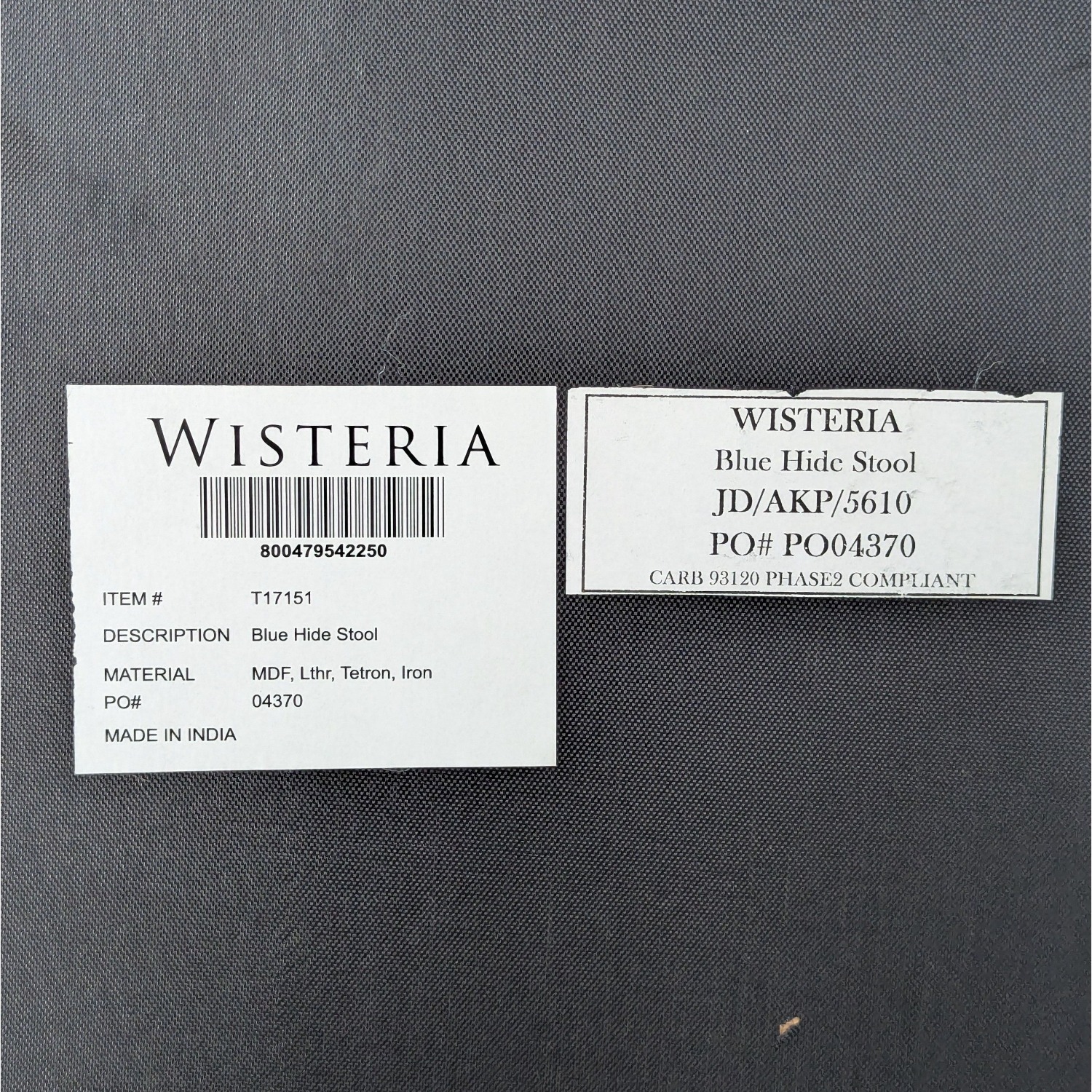 Wisteria Blue Hide Stool - image-5