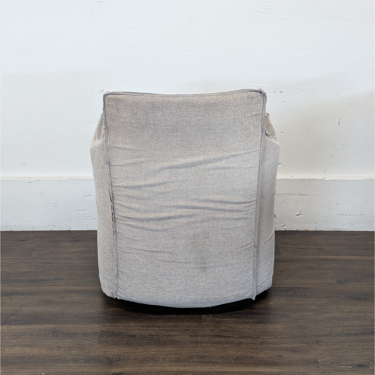 Restoration Hardware Gray Swivel Lounge Chair - image-2