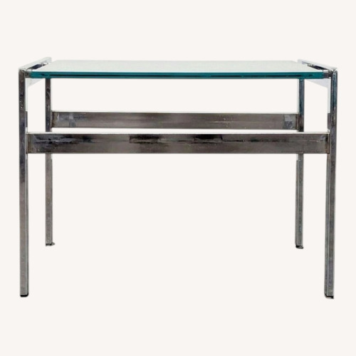 Used Glass and Chrome End Table for sale on AptDeco