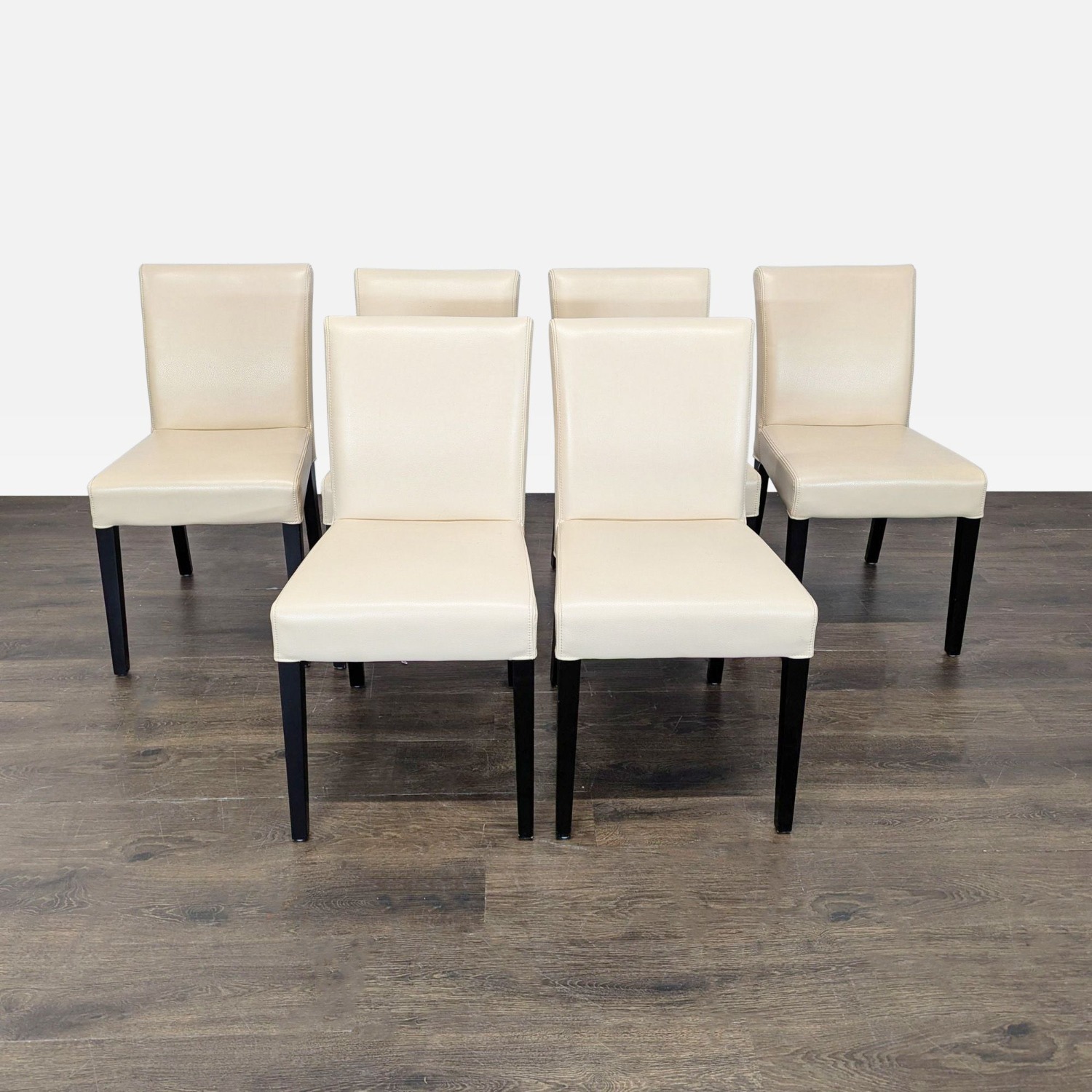 Set of Six Crate &Barrel Lowe Dining Chairs - image-4