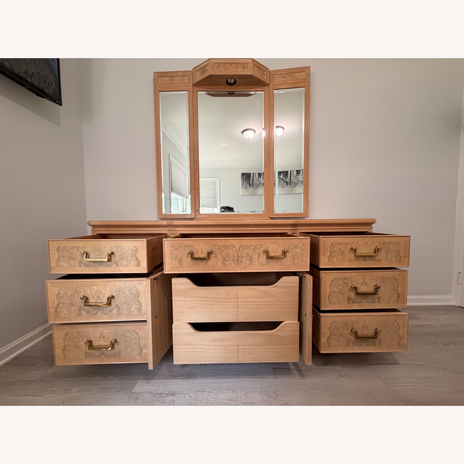 Drexel Heritage Light Brown Wood Dresser - image-2