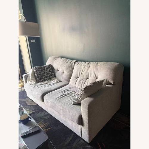 Used Ashley Furniture Mahoney Light Gray Fabric 2 Seater Sofa for sale on AptDeco