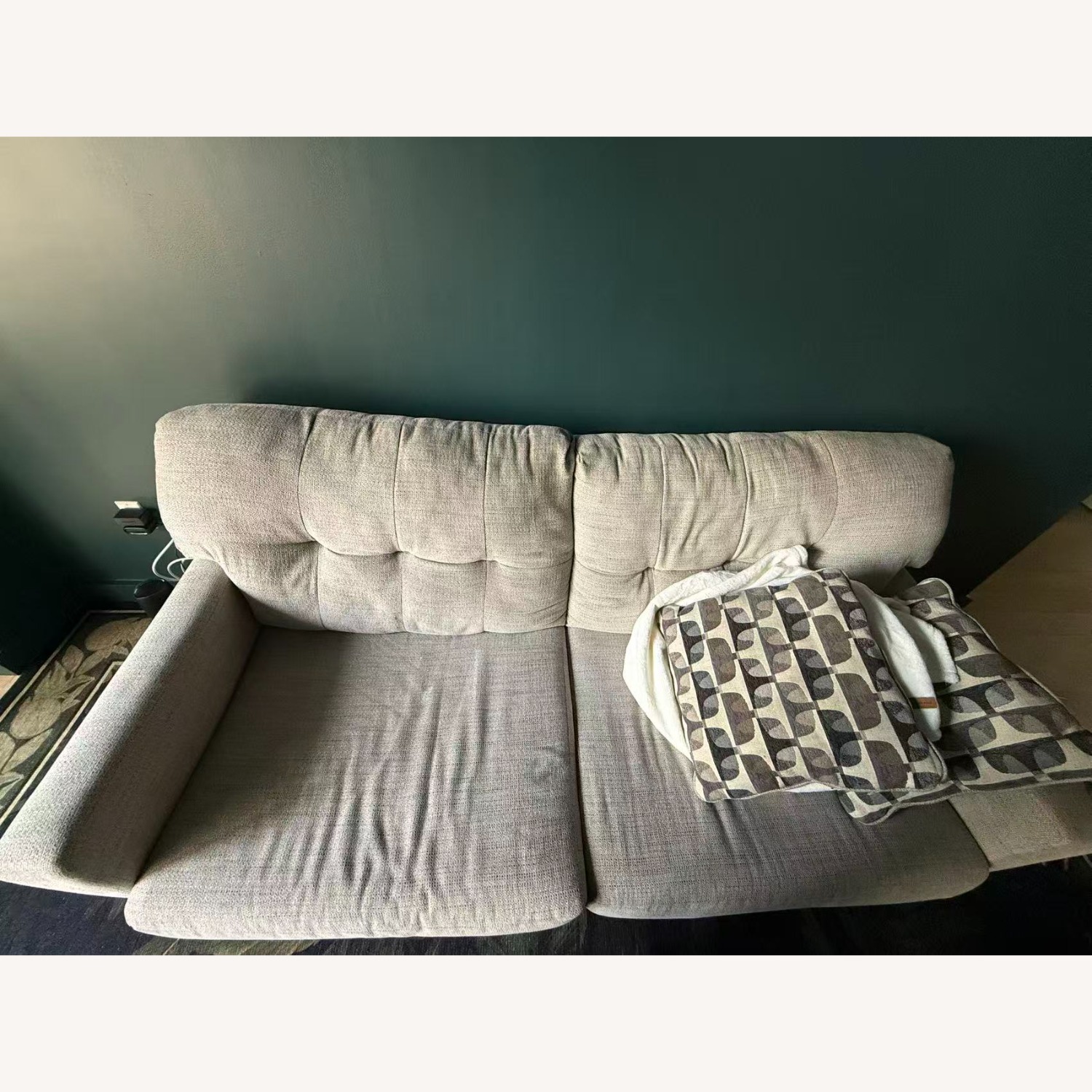 Ashley Furniture Mahoney Light Gray Fabric 2 Seater Sofa - image-2