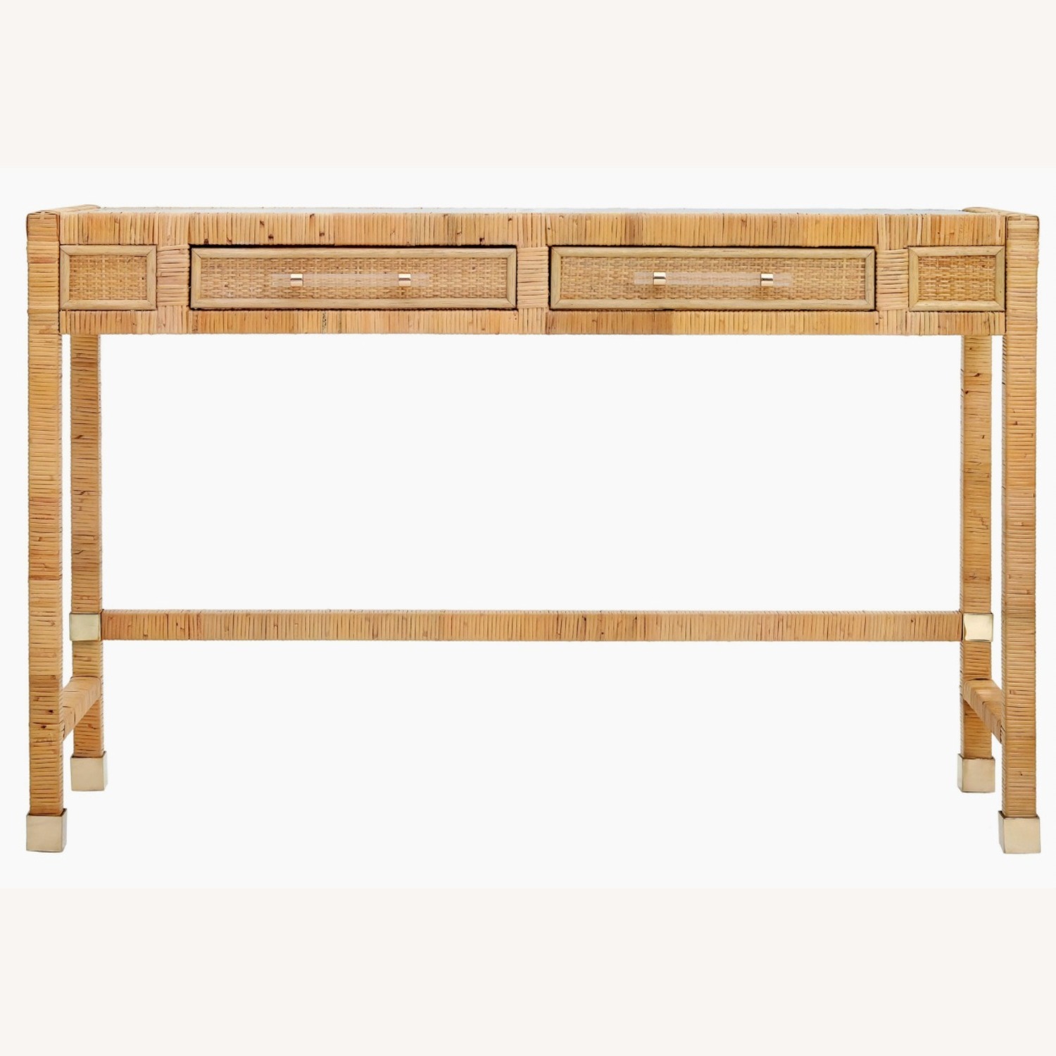 One Kings Lane Valentino Natural Rattan Desk - image-1
