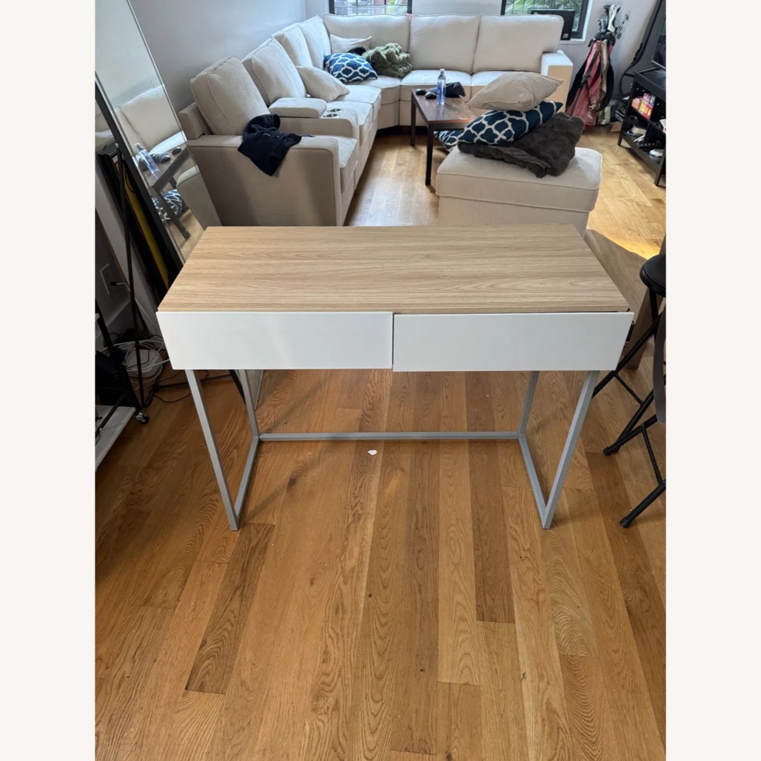IKEA White Wood Desk - image-1