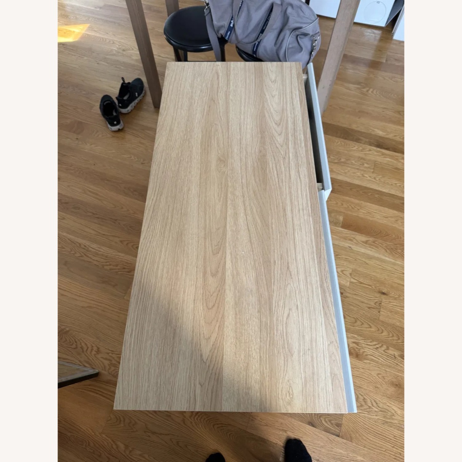 IKEA White Wood Desk - image-2