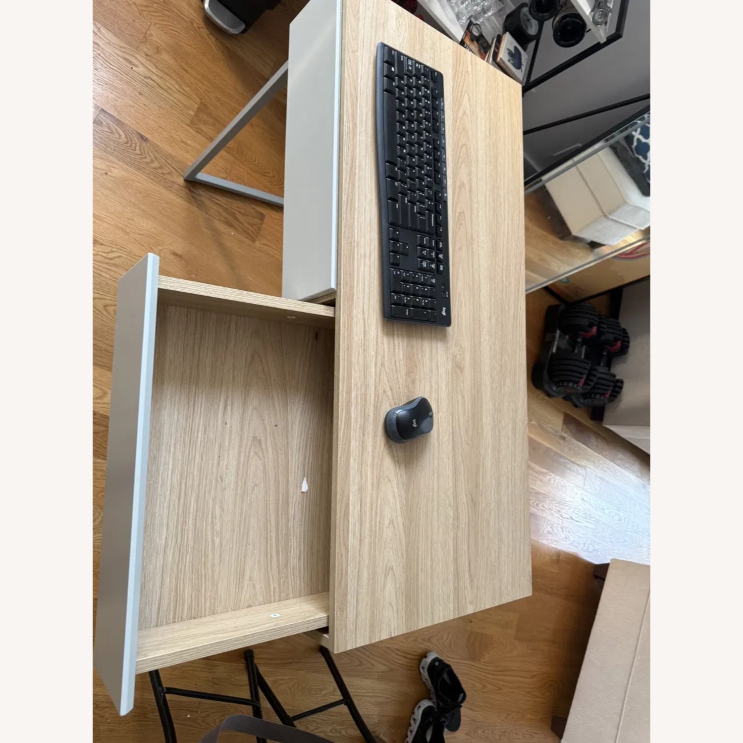 IKEA White Wood Desk - image-3