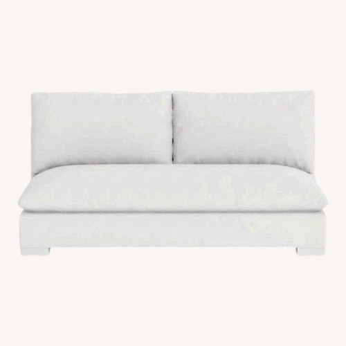 Used CB2 Natural Linen Loveseat for sale on AptDeco