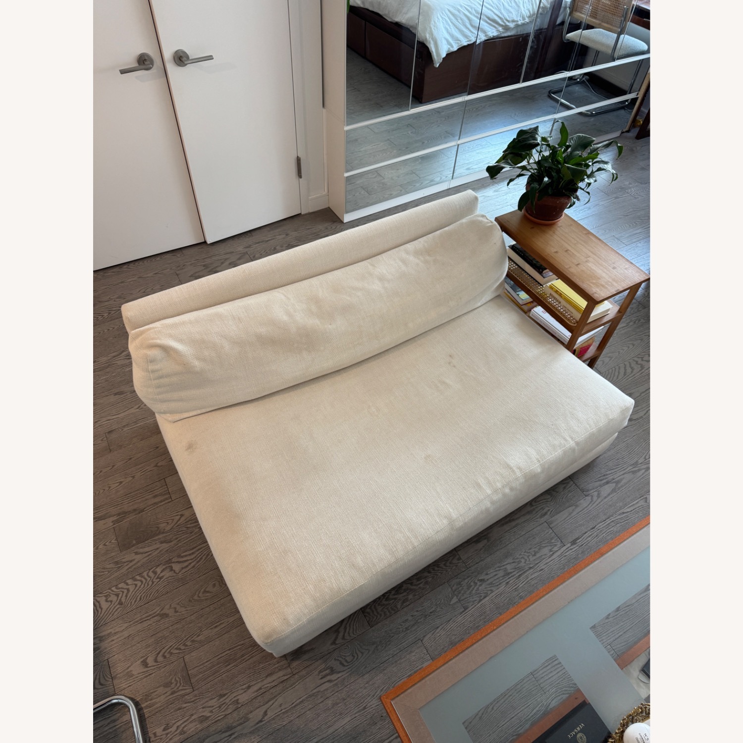 CB2 Natural Linen Loveseat - image-2