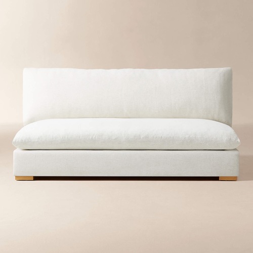 Used CB2 Natural Linen Loveseat for sale on AptDeco