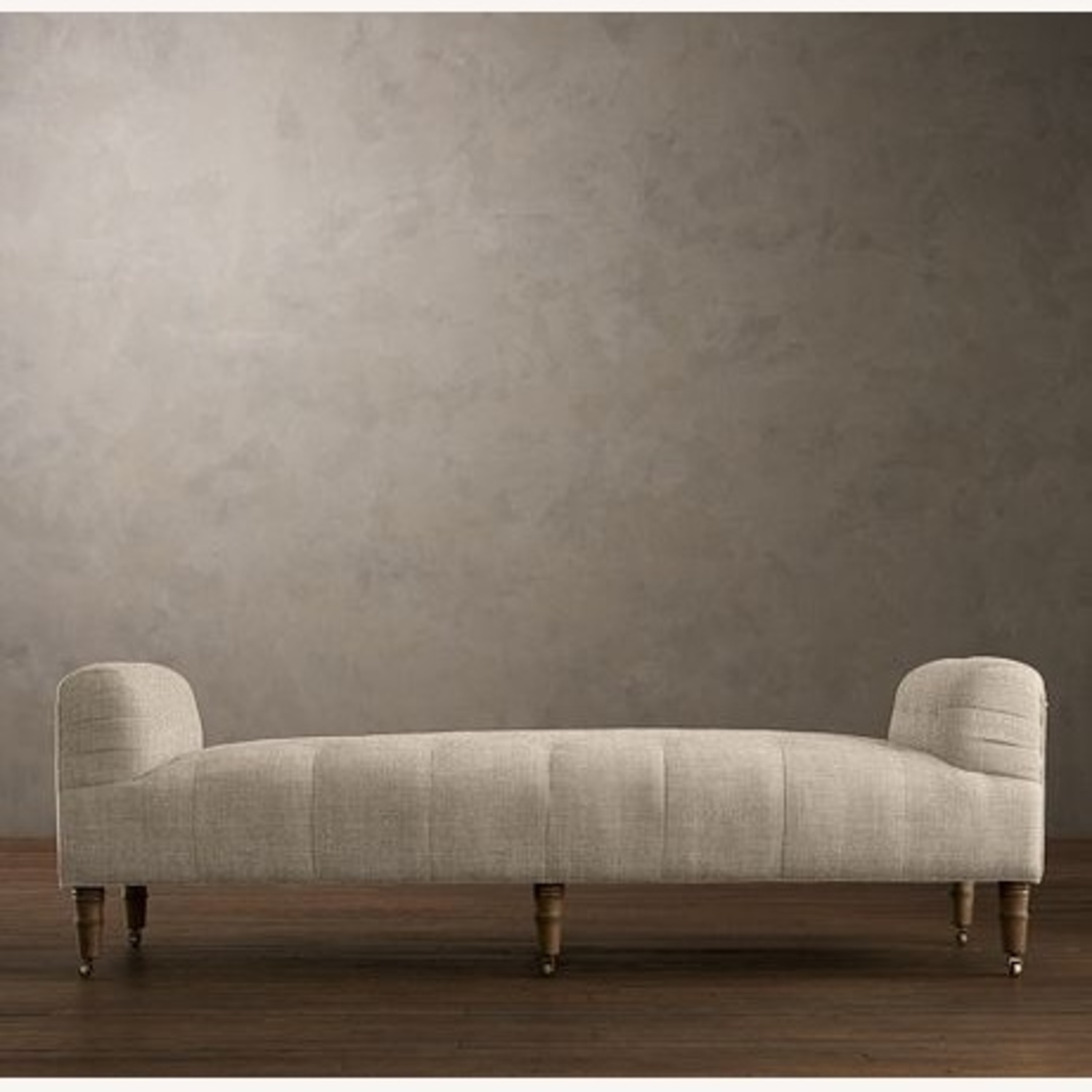 Restoration Hardware Natural Fabric Bench - image-4