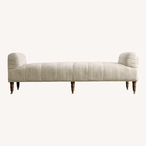Used Restoration Hardware Natural Fabric Bench for sale on AptDeco