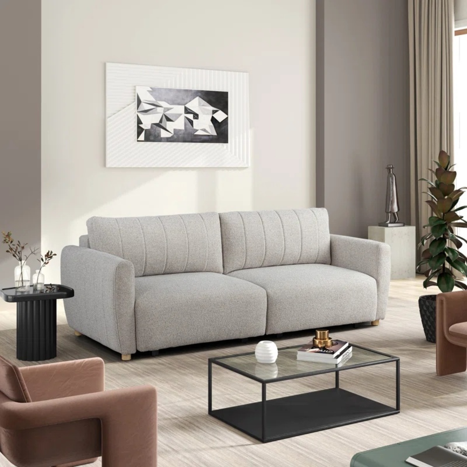Serta Lowry White Sleeper Sofa - image-5