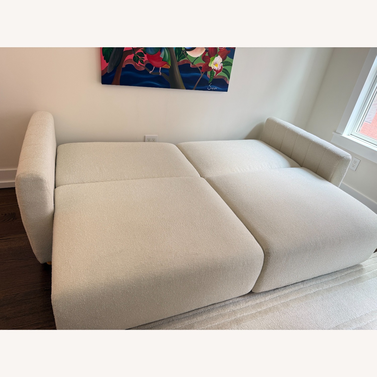 Serta Lowry White Sleeper Sofa - image-4