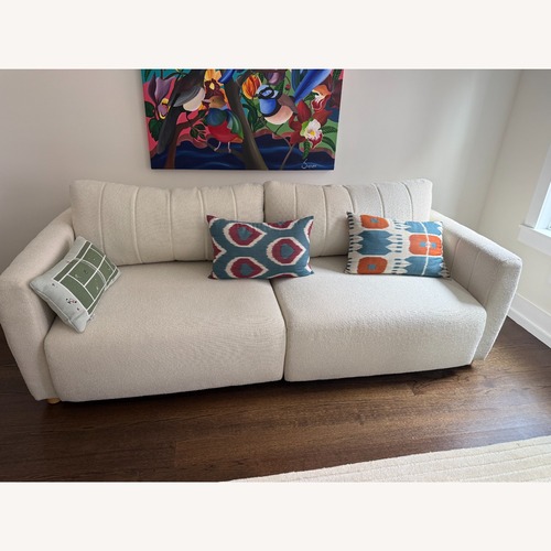 Used Serta Lowry White Sleeper Sofa for sale on AptDeco