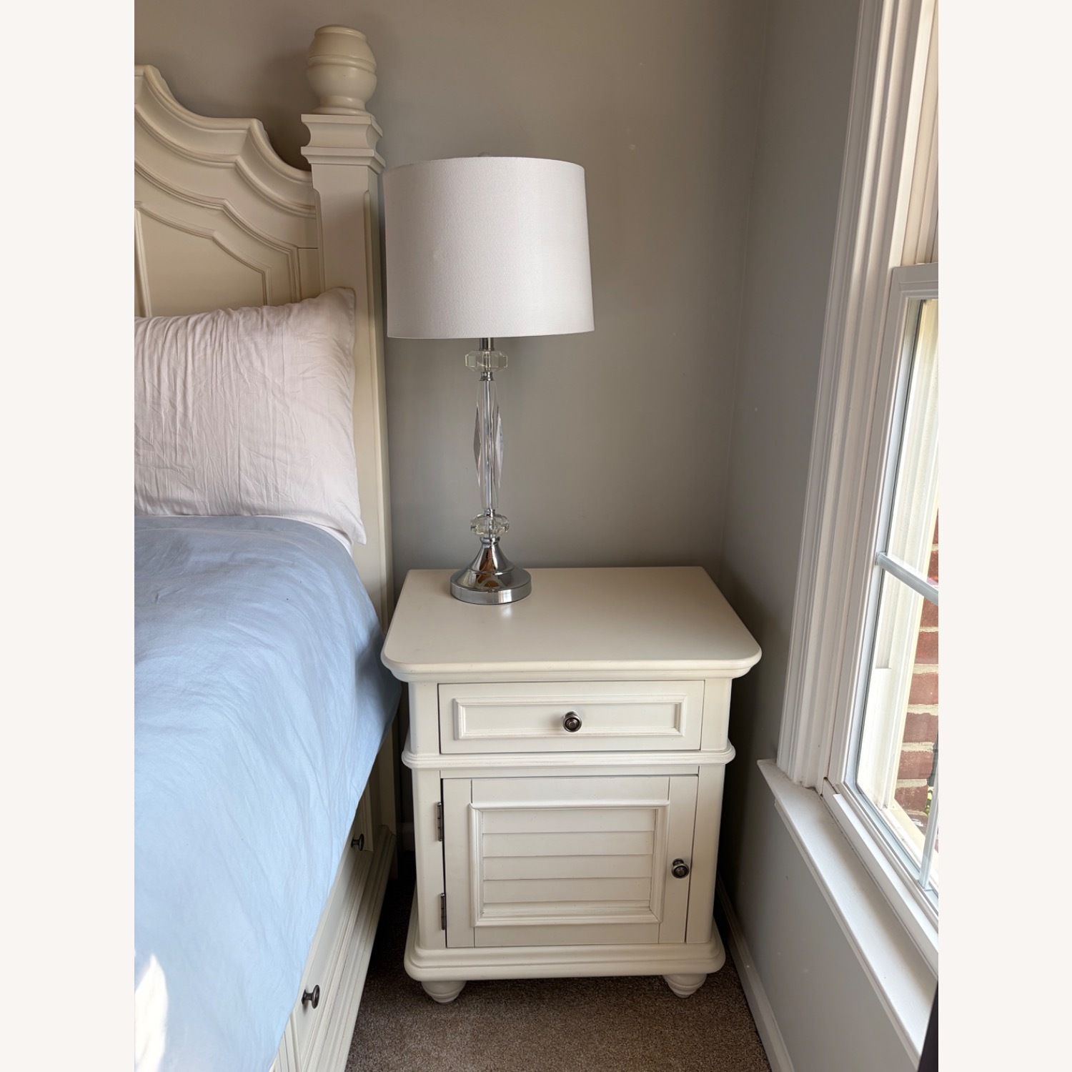 Ashley Furniture White Wood Nightstands - image-5