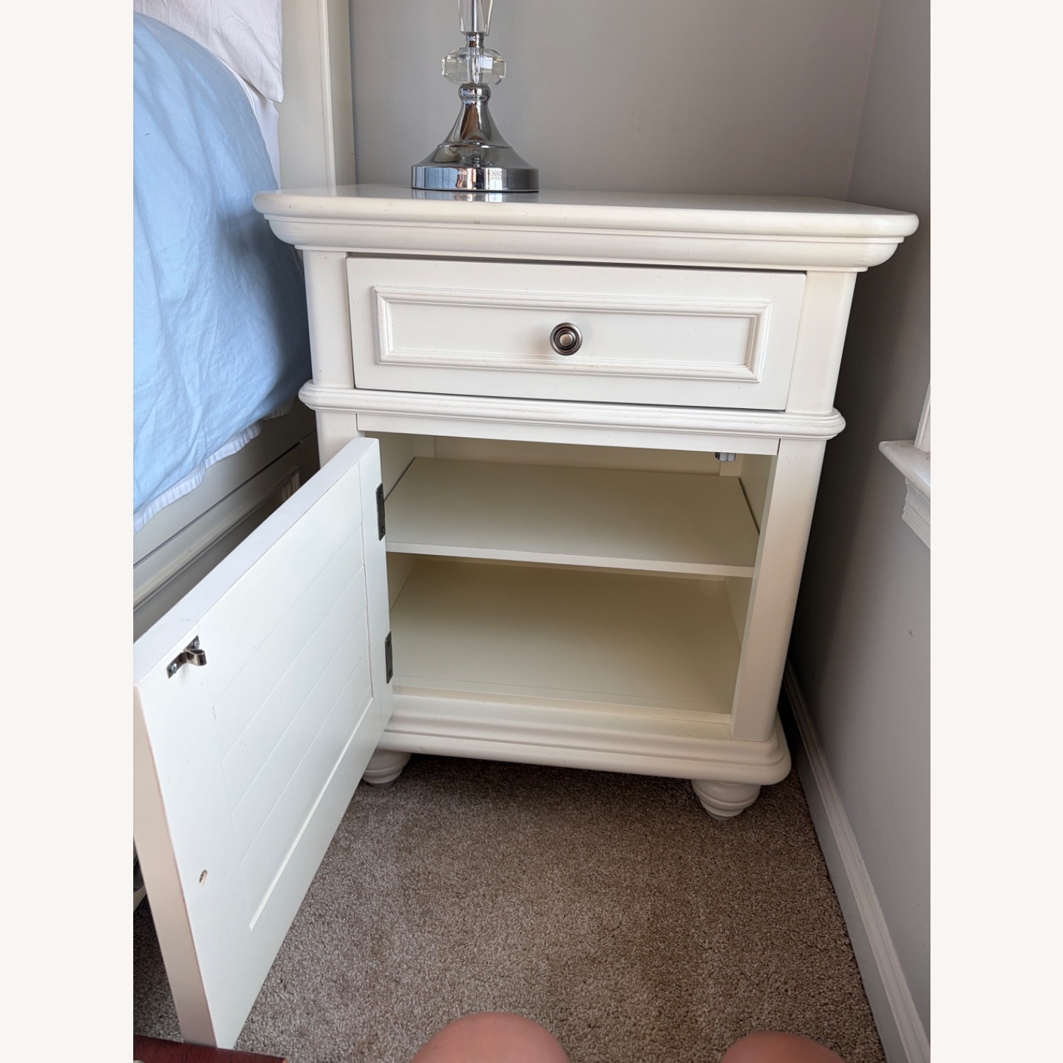 Ashley Furniture White Wood Nightstands - image-2