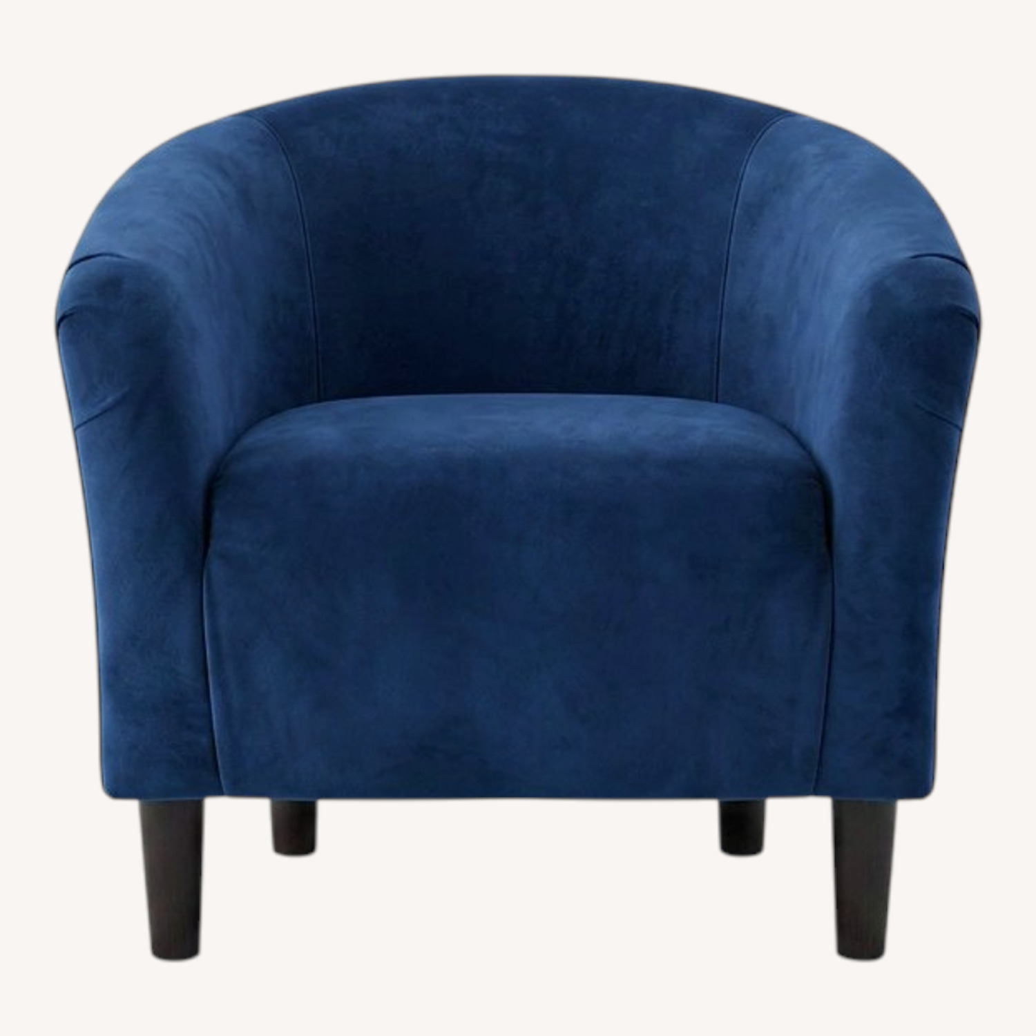 Modern Blue Velvet Lounge Chair - image-0