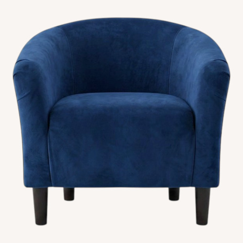 Used Modern Blue Velvet Lounge Chair  for sale on AptDeco