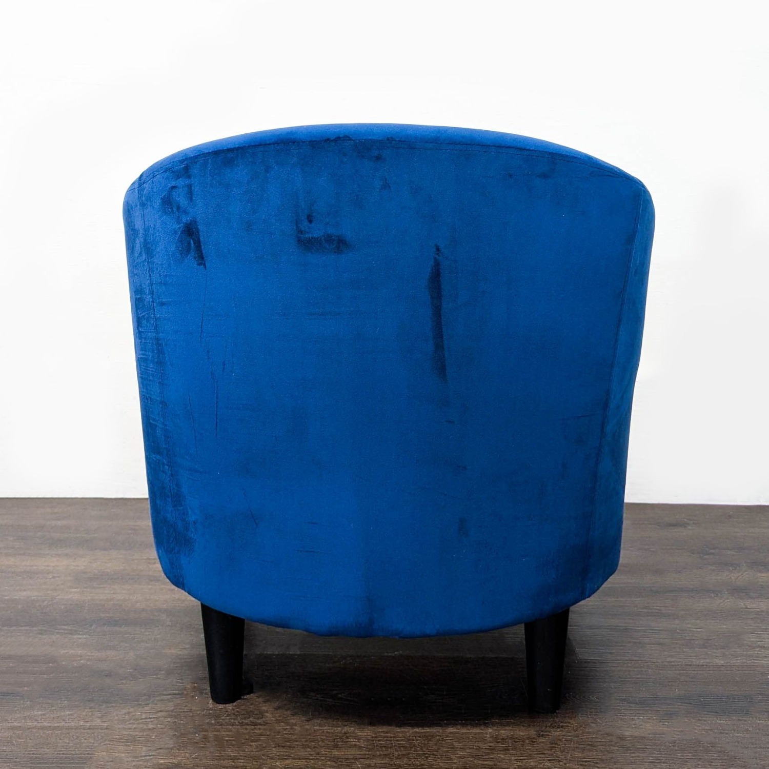 Modern Blue Velvet Lounge Chair - image-5