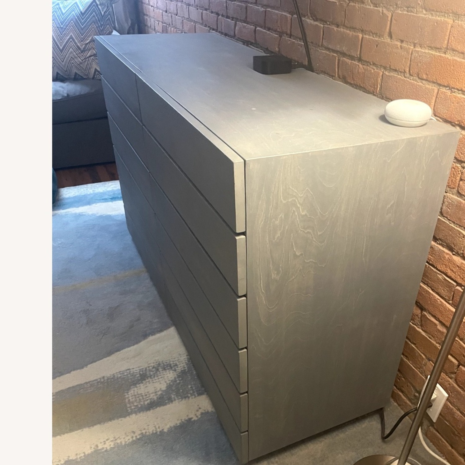 Light Gray Wood Dresser - image-3