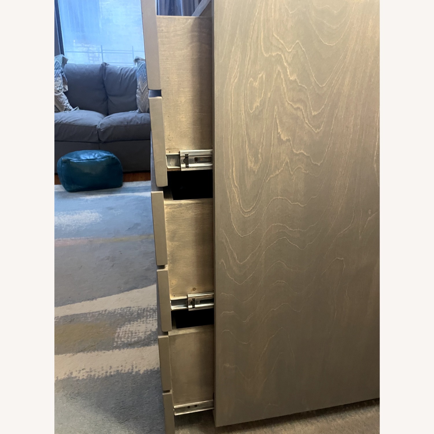 Light Gray Wood Dresser - image-7