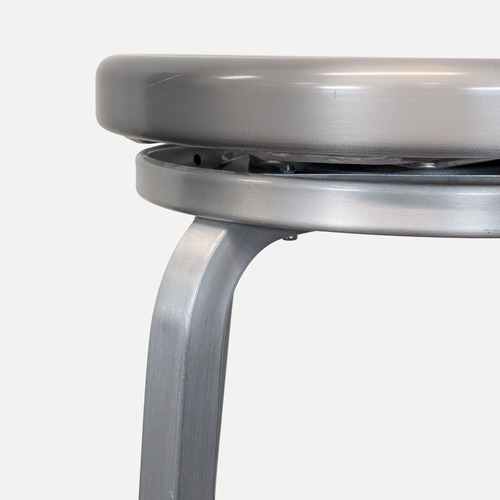 Used Crate & Barrel Brushed Aluminum Counter Stool for sale on AptDeco