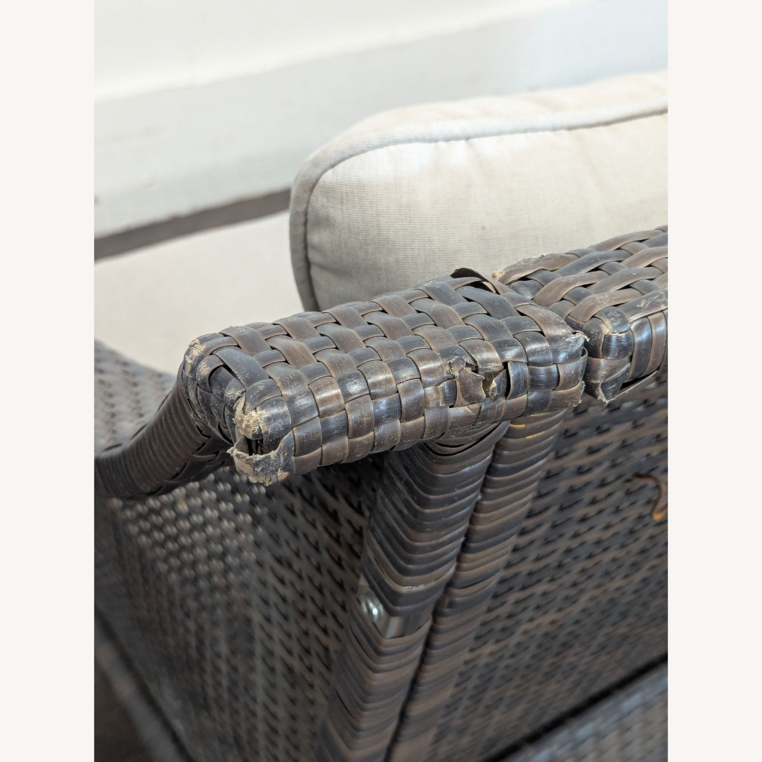 Threshold Outdoor All Weather Wicker Sofa - image-5