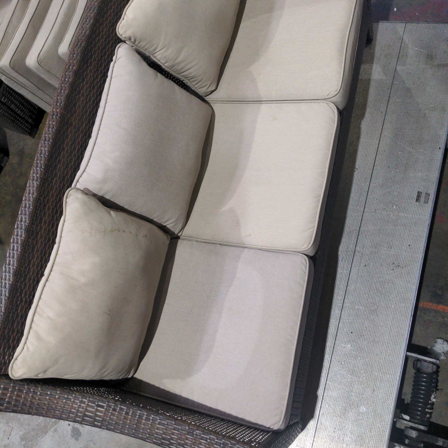 Threshold Outdoor All Weather Wicker Sofa - image-6