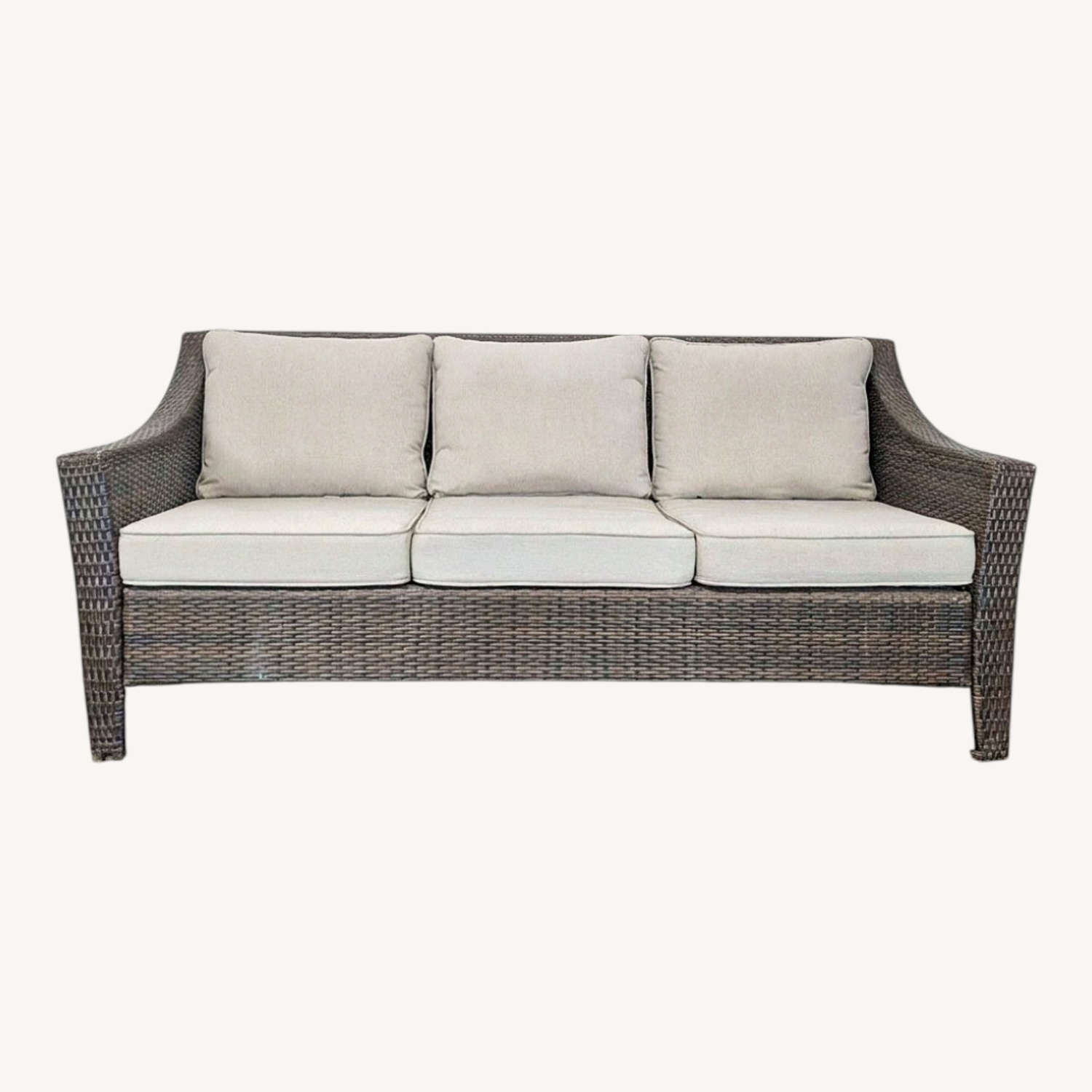 Threshold Outdoor All Weather Wicker Sofa - image-0