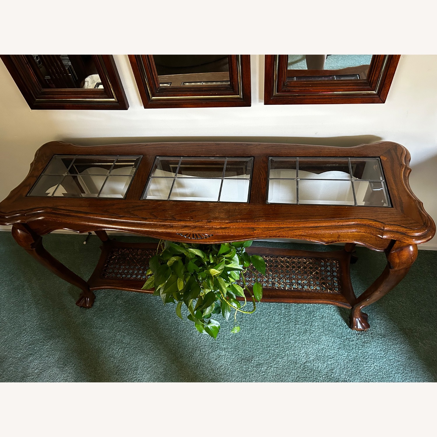 Vintage/Antique Dark Brown Coffee Table - image-4