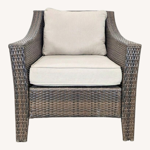 Used Threshold Outdoor All Weather Wicker Armchair  for sale on AptDeco