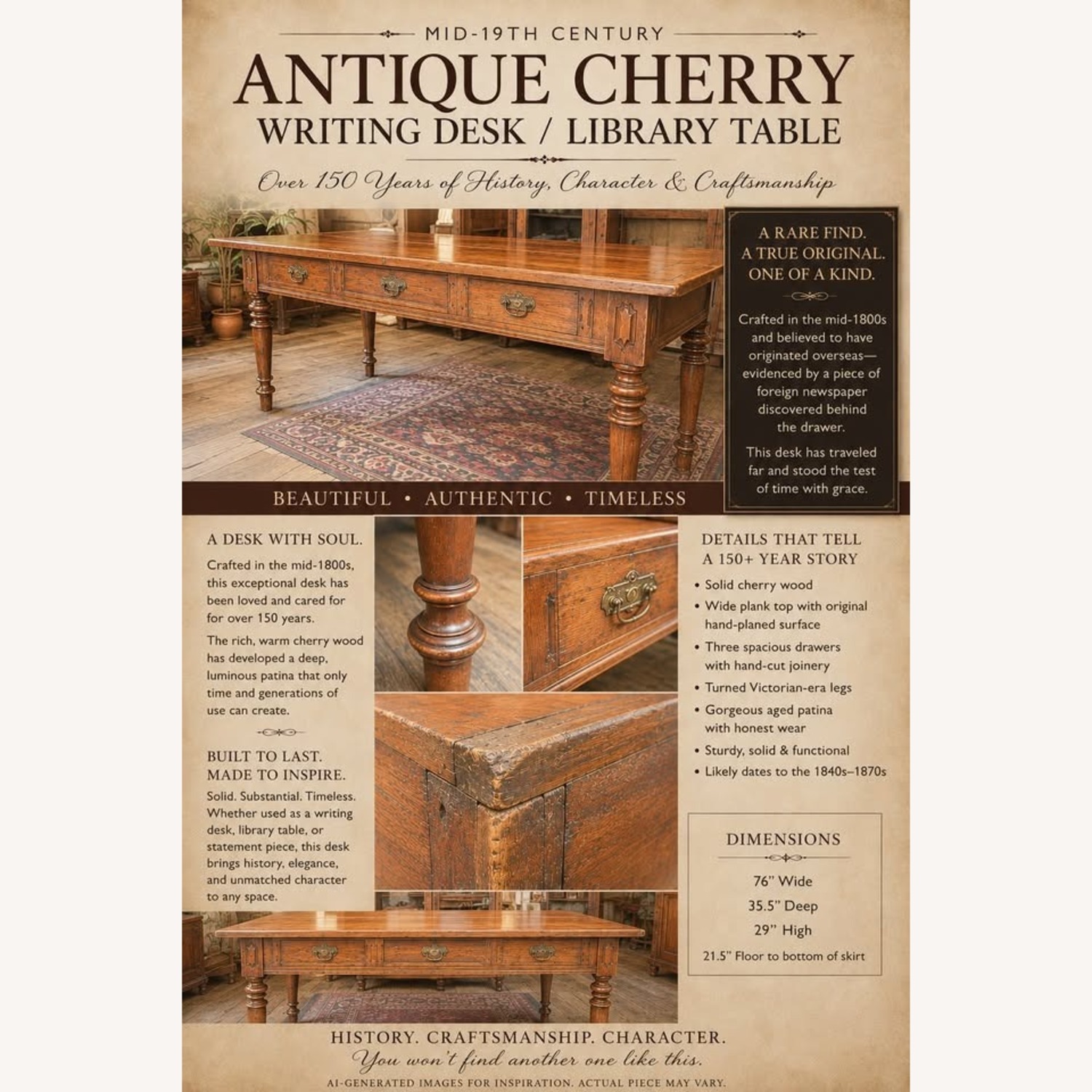 Vintage/Antique Finds Biedermeier Bookcase - image-1