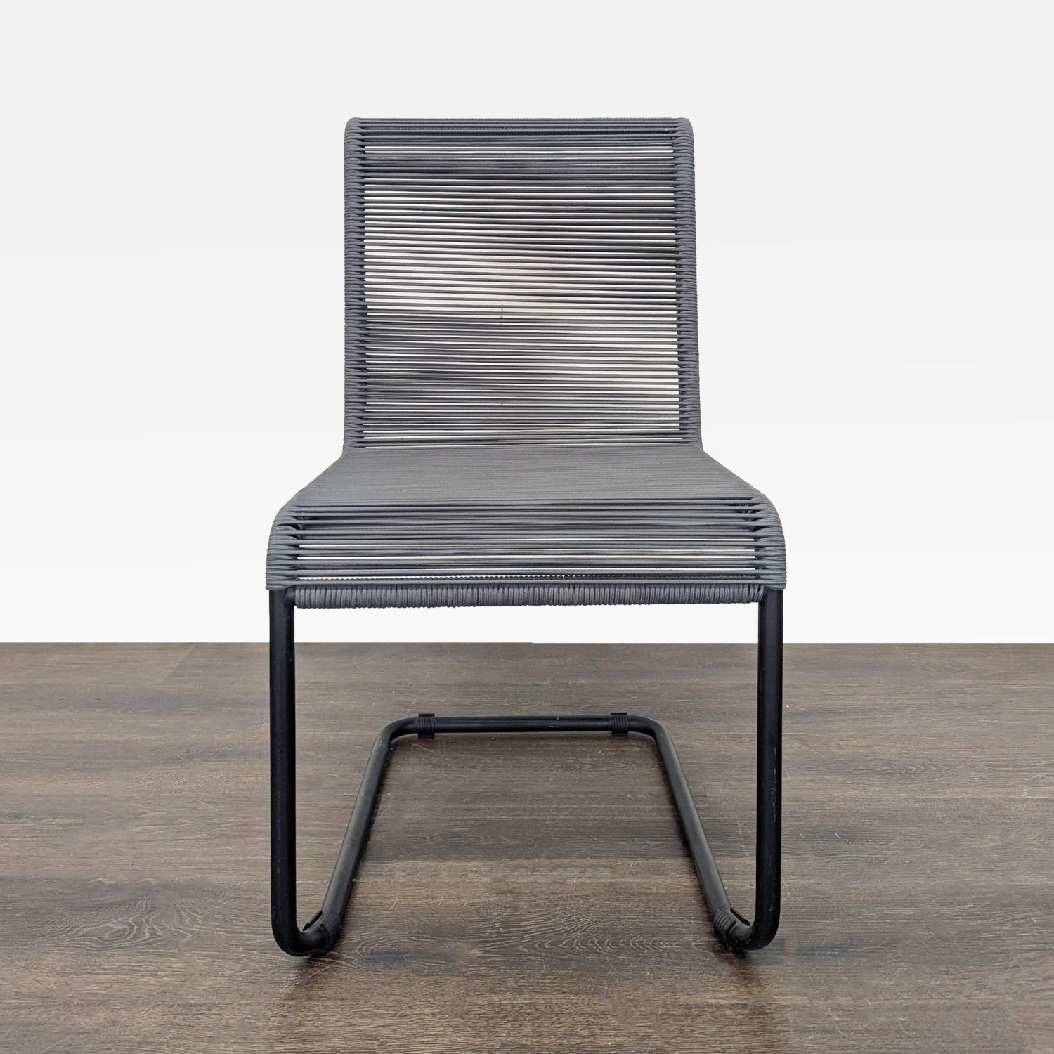 Modern Black Woven Outdoor Chair  - image-4