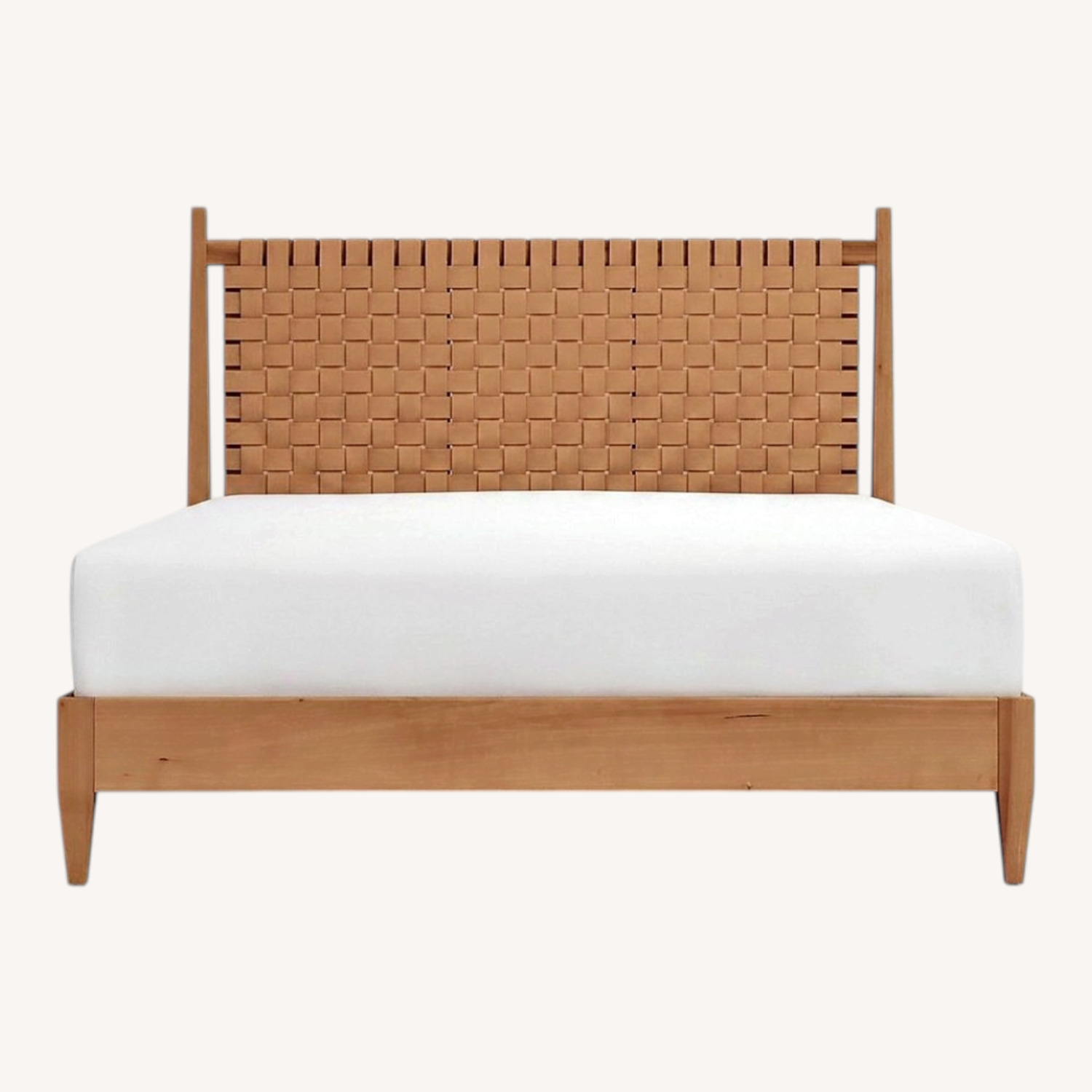 Crate & Barrel Rio Canvas Natural Queen Bed - image-0