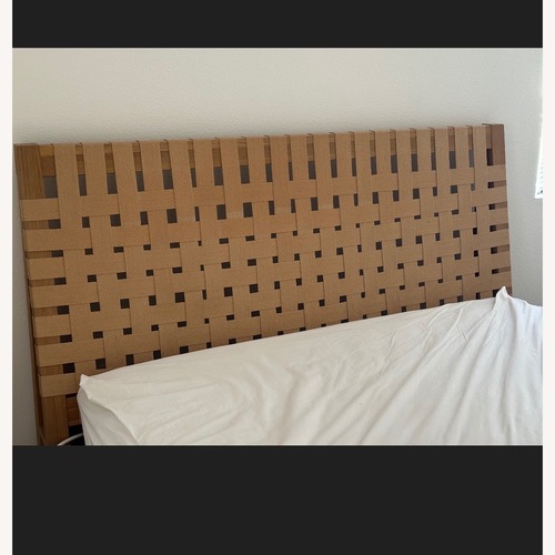 Used Crate & Barrel Rio Canvas Natural Queen Bed for sale on AptDeco