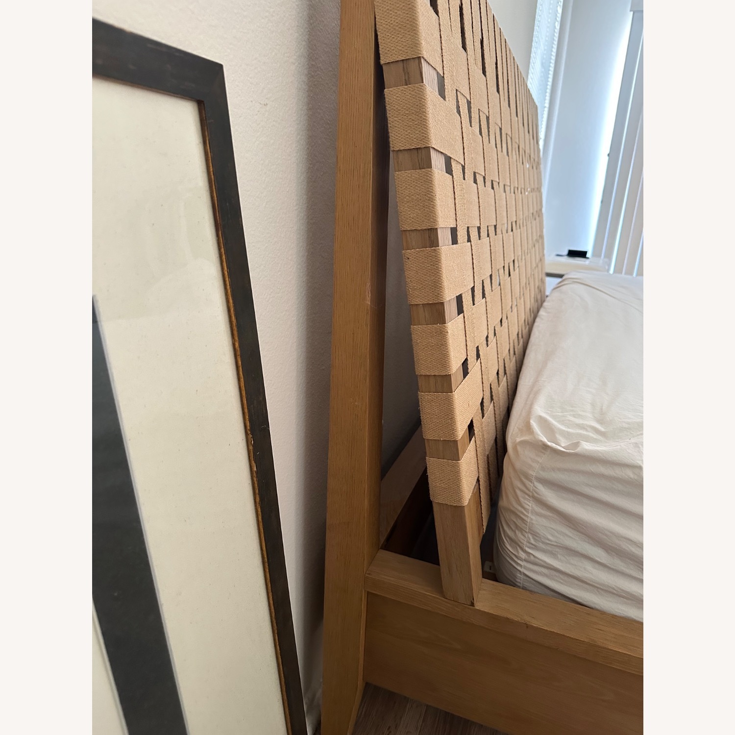 Crate & Barrel Rio Canvas Natural Queen Bed - image-3