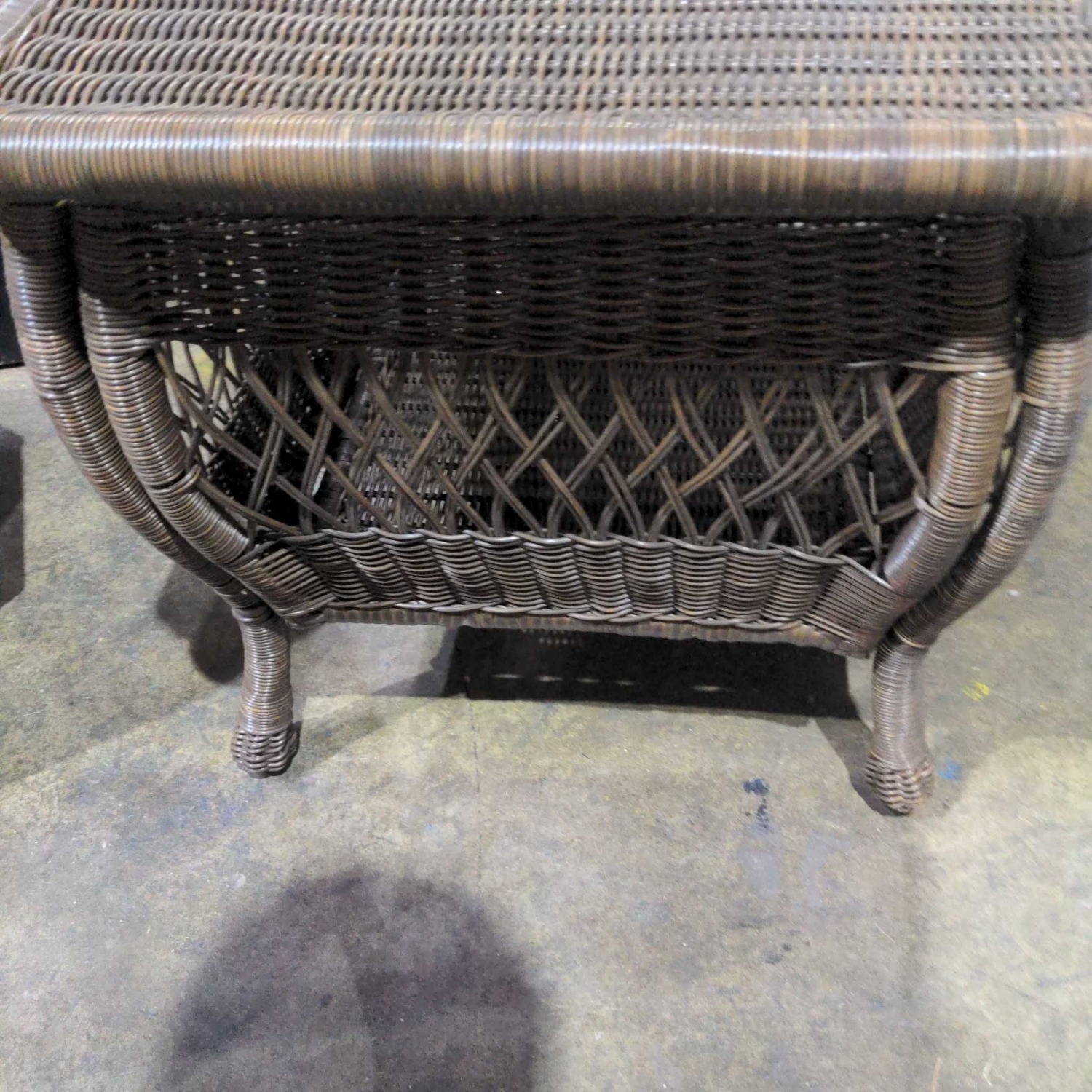 Dark Brown All Weather Wicker Coffee Table  - image-1