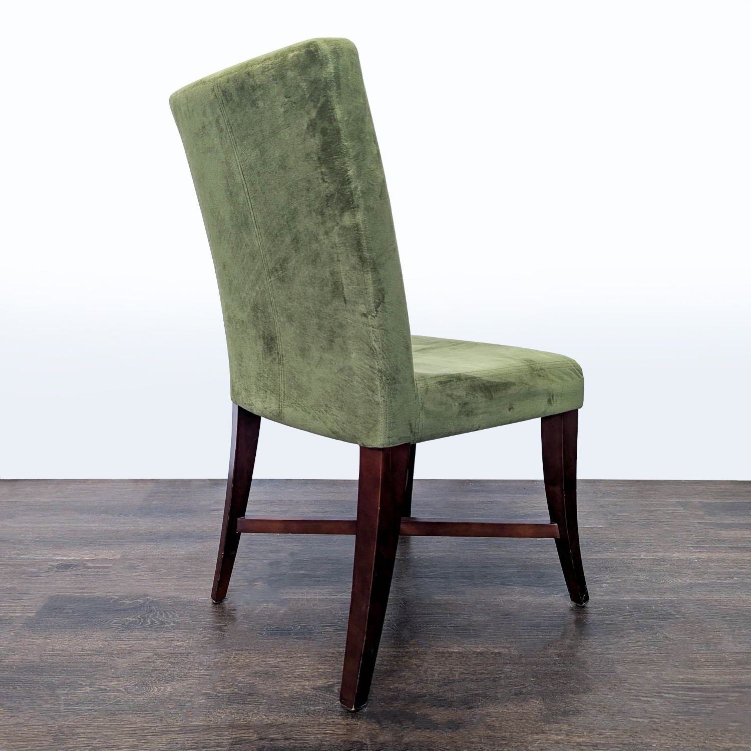 Set of 6 Upholstered Dining Chairs With Wood Legs - image-3
