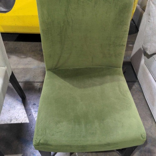 Used Set of 6 Upholstered Dining Chairs With Wood Legs for sale on AptDeco