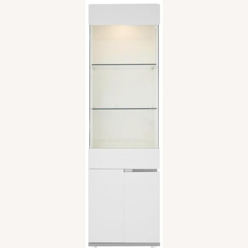 Used Ava Left Pier White Wood Media Storage for sale on AptDeco
