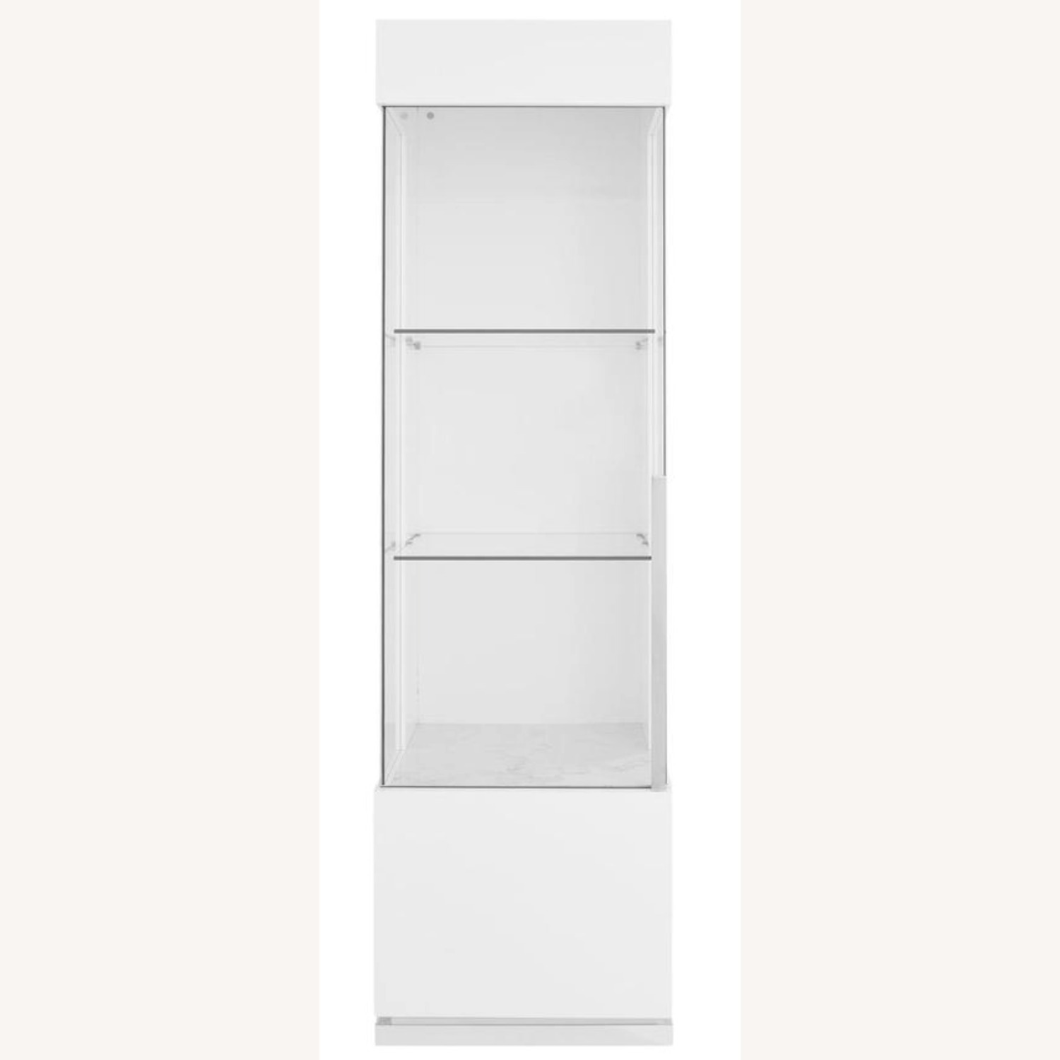 Ava Left Pier White Wood Media Storage - image-1
