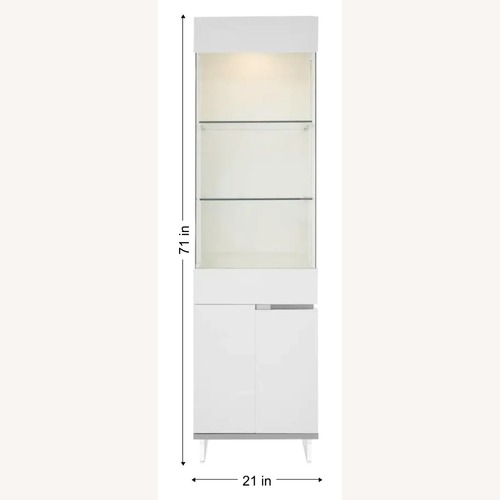 Used Ava Left Pier White Wood Media Storage for sale on AptDeco