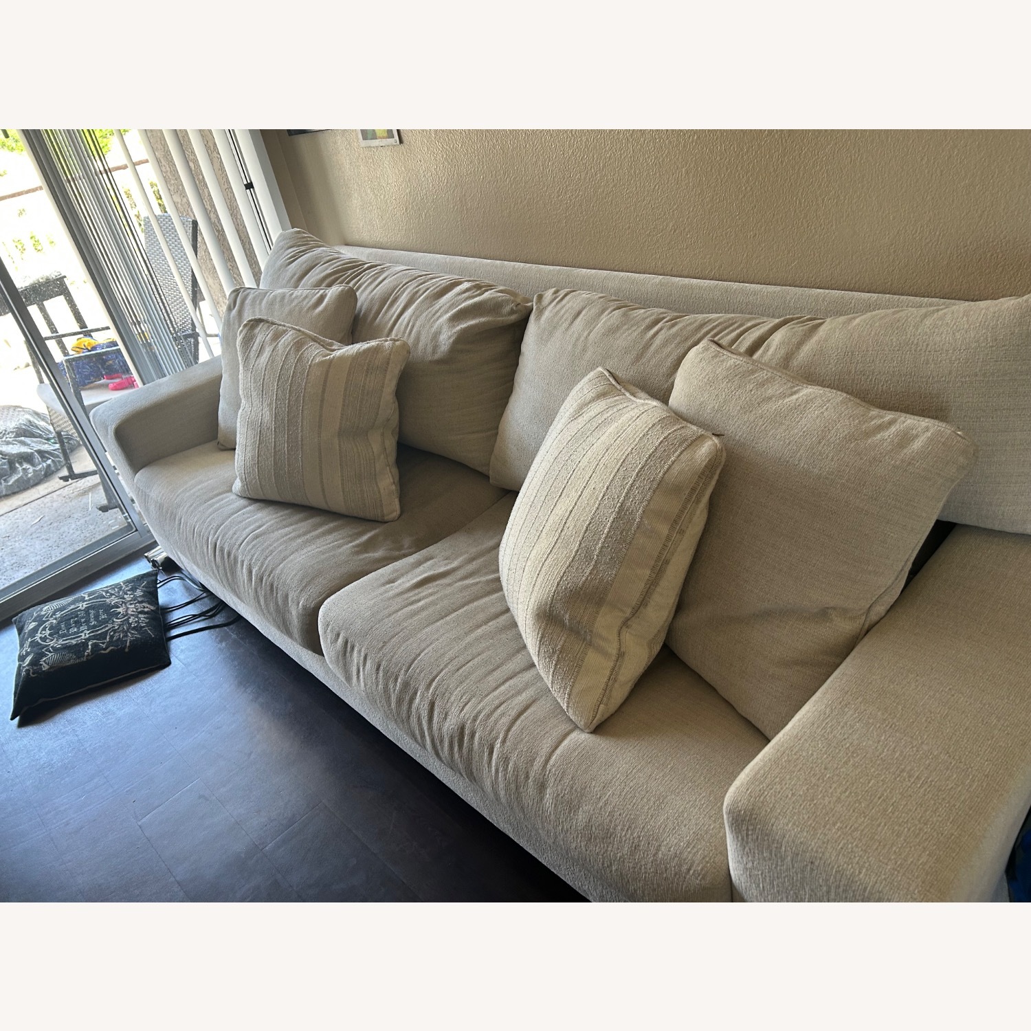 Ashley Furniture White Fabric 2 Seater Sofa - image-2
