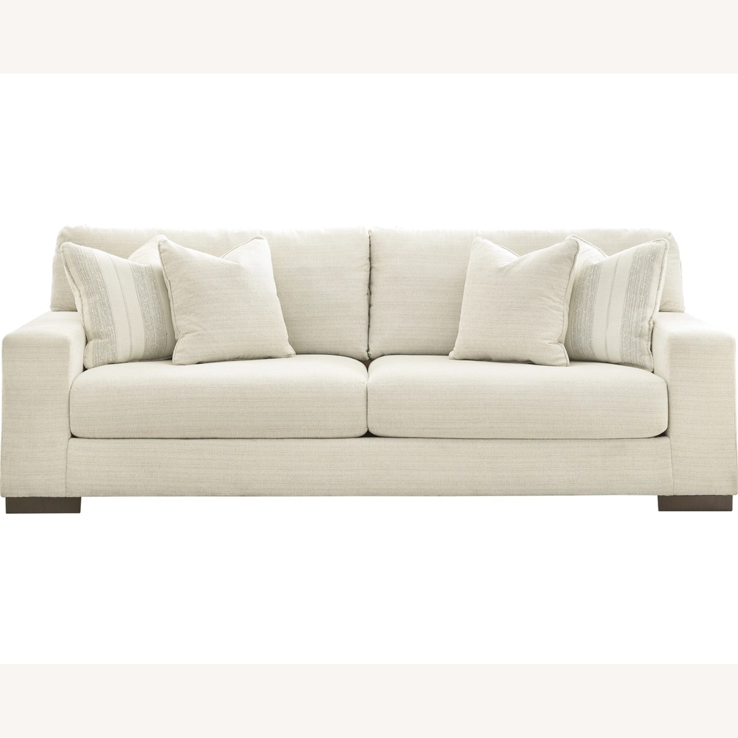 Ashley Furniture White Fabric 2 Seater Sofa - image-5