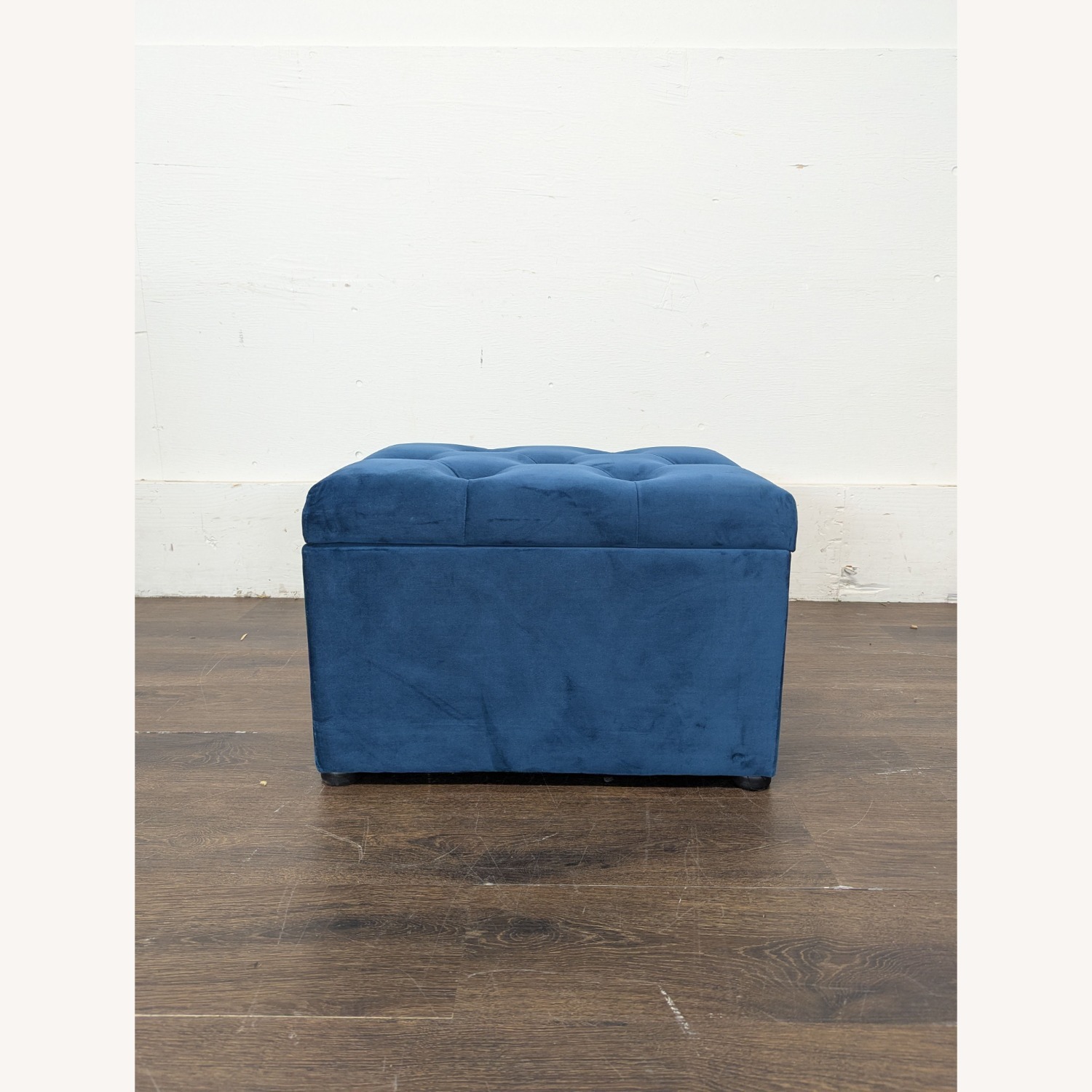 Velvet Button Tufted Storage Ottoman	 - image-3