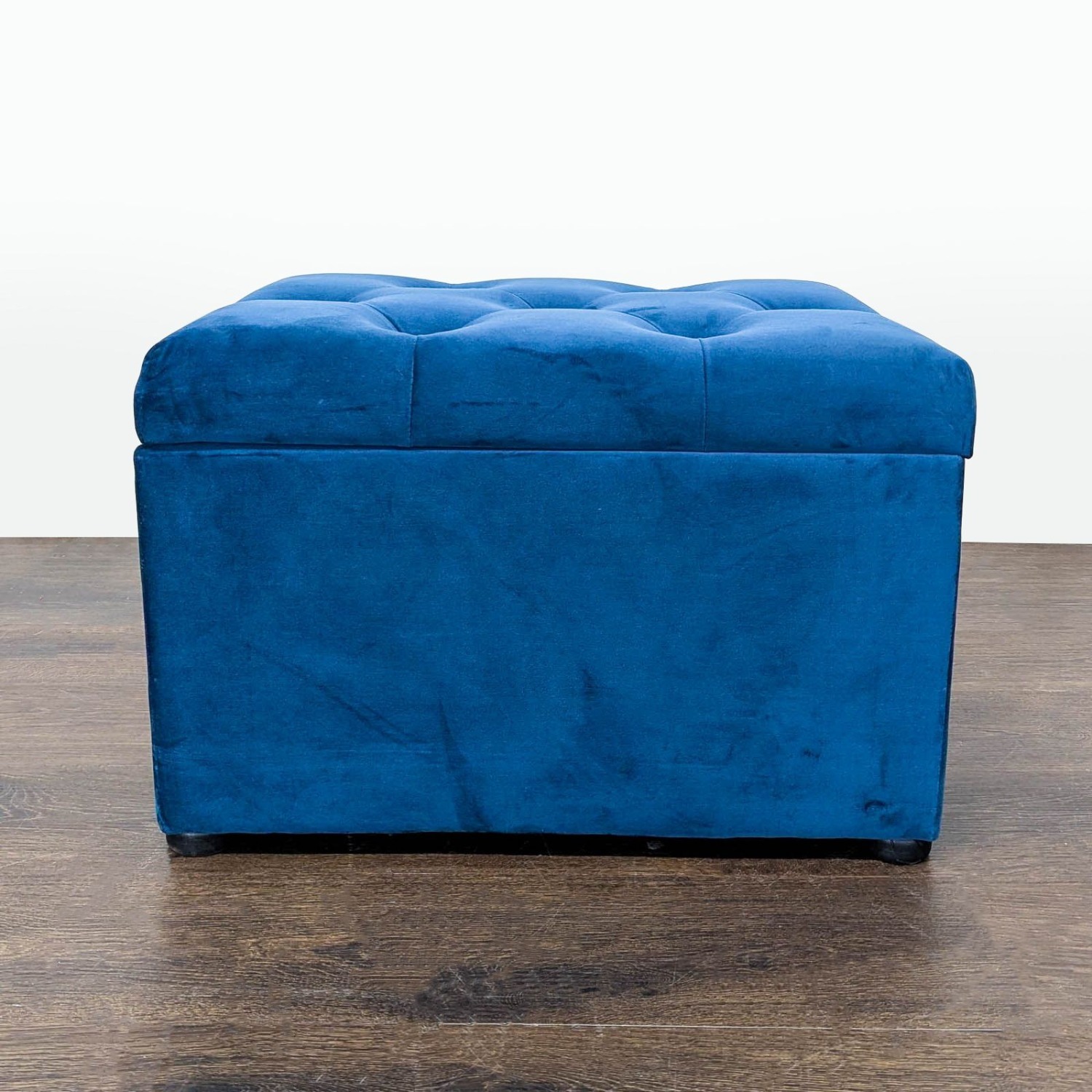 Velvet Button Tufted Storage Ottoman	 - image-6