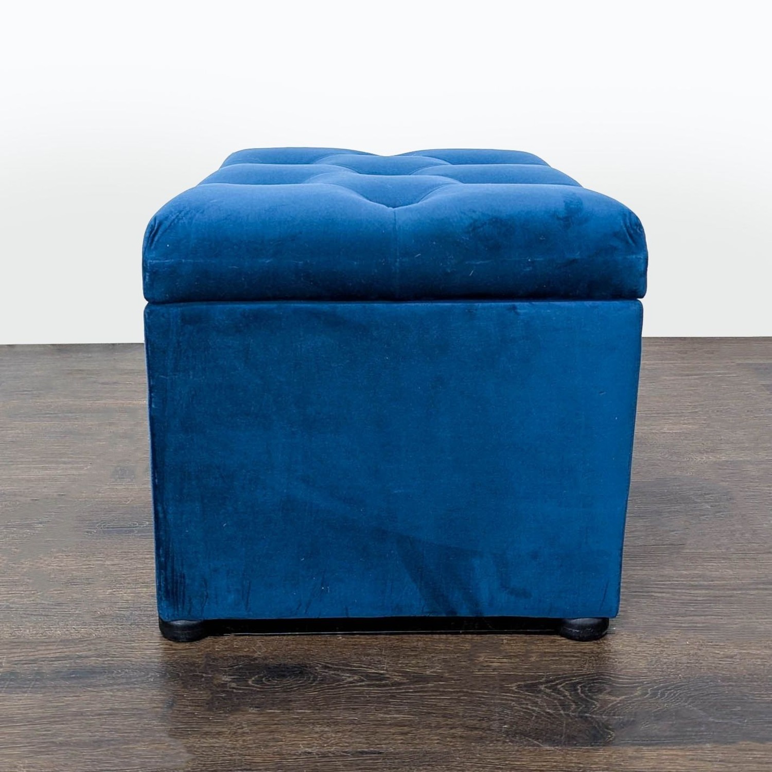 Velvet Button Tufted Storage Ottoman	 - image-5